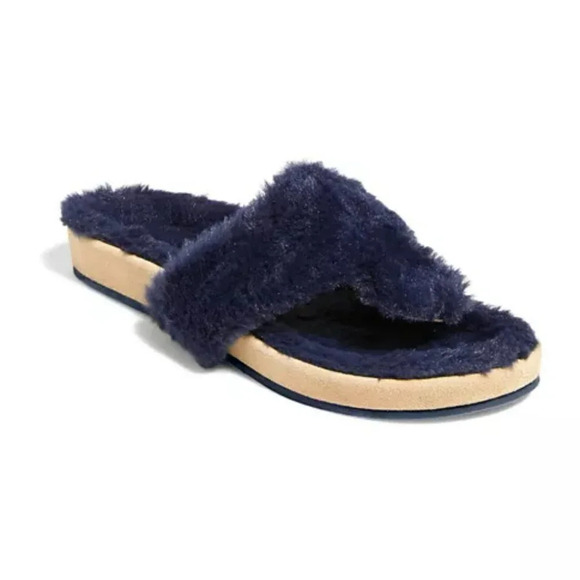 NEW Jack Rogers JACKS COMFORT COZY SANDALS SLIP ON SHOES NAVY - Picture 1 of 2